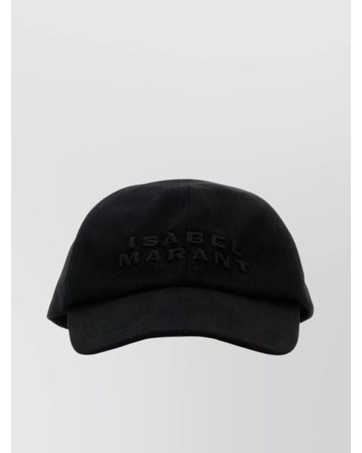 Isabel Marant Black Cotton Baseball Cap