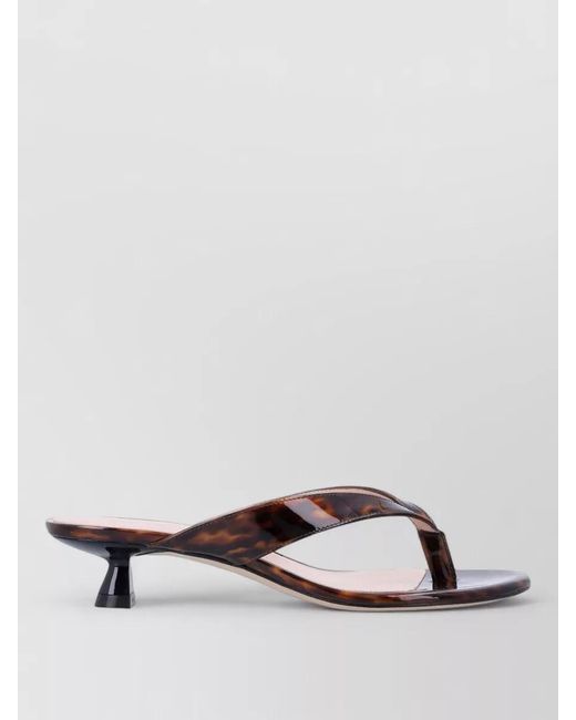 Stuart Weitzman Multicolor Rio Flat Toe Sandal Tortoiseshell Pattern