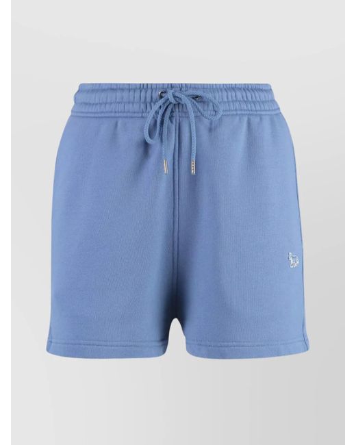 Maison Kitsuné Blue Cotton Shorts