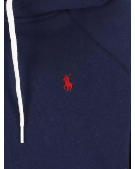 Ralph Lauren Blue Cotton Hoodie Sweatshirt