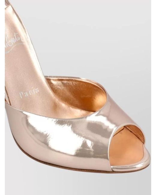 Christian Louboutin Pink Dolly Leather Mules Peep Toe Sole