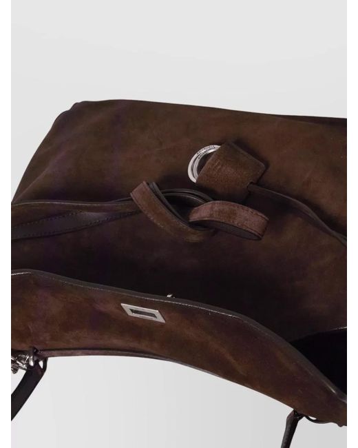 Balenciaga Brown Rodeo Medium Tote Bag Calfskin Leather