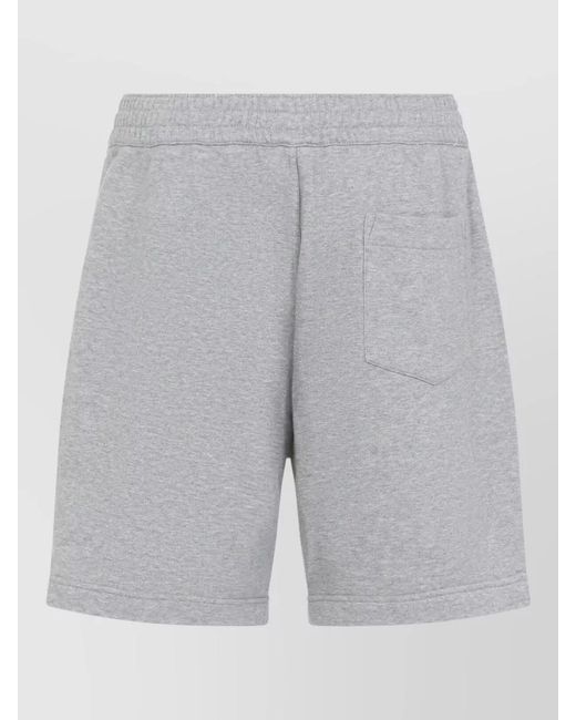 Givenchy Gray Cotton Logo-Patch Shorts for men