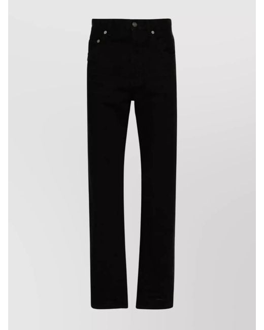Saint Laurent Black Straight Baggy Reefer Khol Jean for men