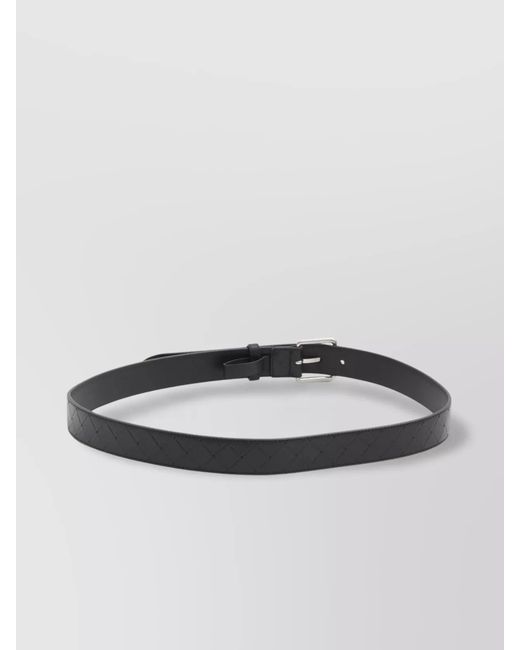 Bottega Veneta Black Leather Belt for men