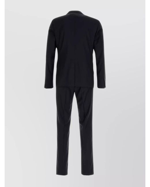 Prada Black Wool Cashmere Slim-Fit Single-Breasted Suit for men