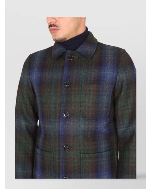 Aspesi Black Virgin Wool Shirt Jacket for men