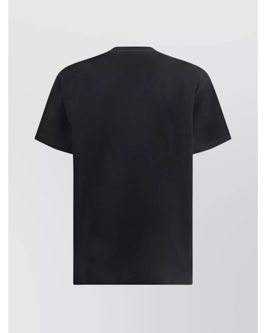 Burberry Black Cotton Check Pocket Short Sleeve T-Shirt