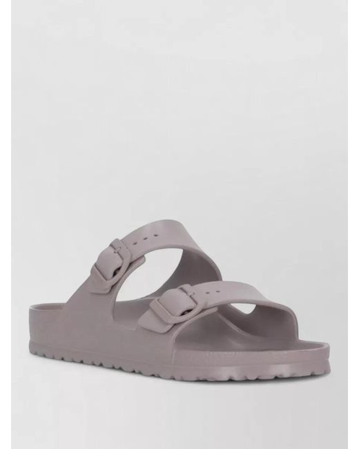 Birkenstock Gray Flat Sandals Narrow Fit Open Toe