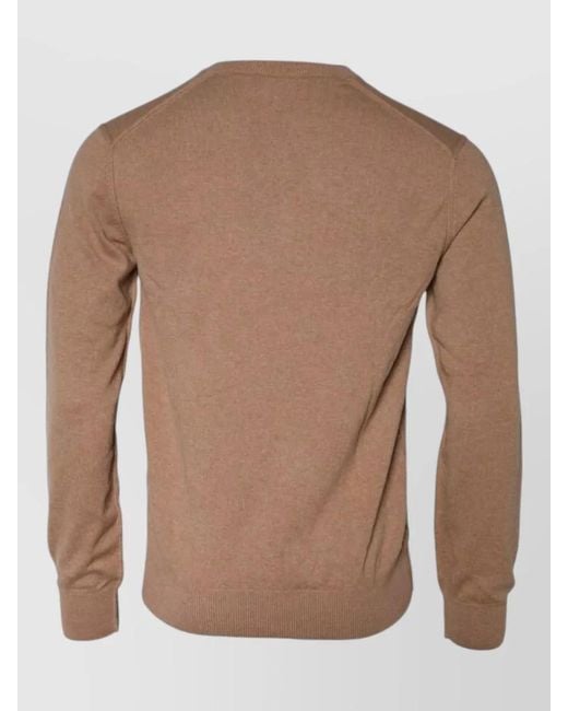 Dolce & Gabbana Brown Cashmere V Neck Long Sleeve Pullover for men