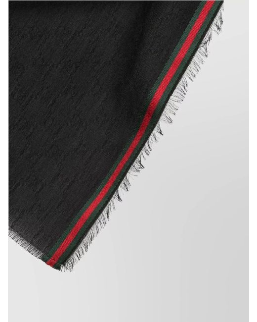 Gucci Black Silk Stole Accessories for men
