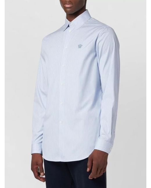 Versace White Cotton Printed Shirt for men