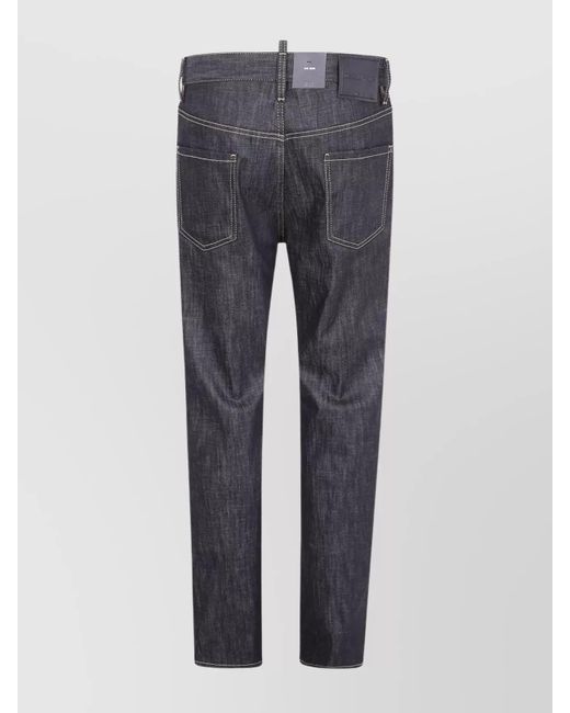 DSquared² Blue Denim Straight-Leg Trousers for men