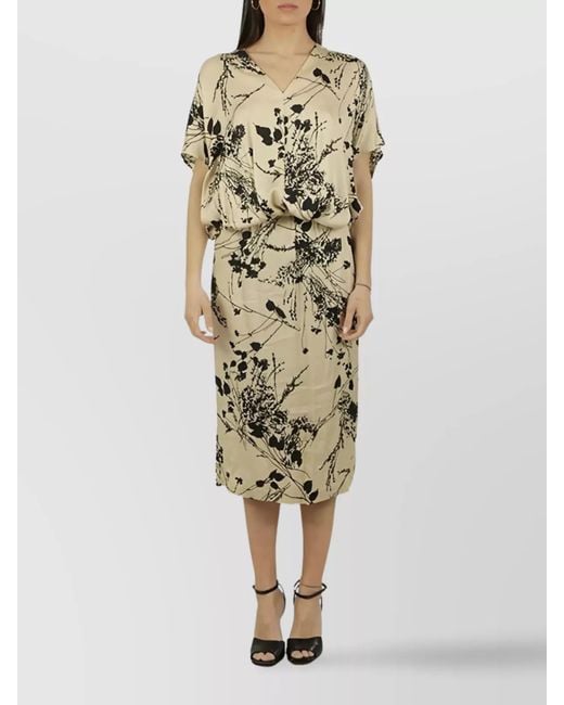 Semicouture Natural Etienne Midi Dress