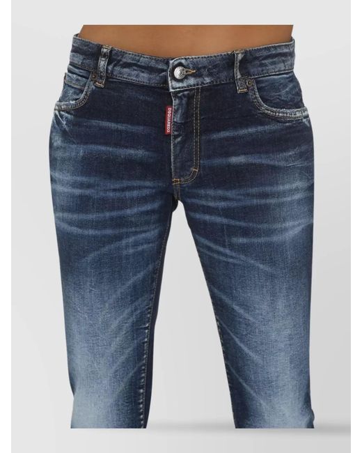 DSquared² Blue Denim Flared Trousers