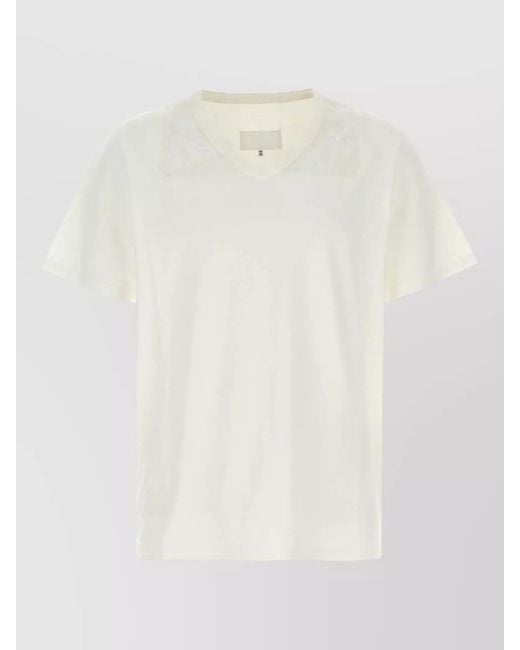 Maison Margiela White Cotton T Shirt Short Sleeves Casual Fit for men