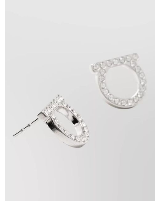 Ferragamo Multicolor Crystal-Embellished Earrings