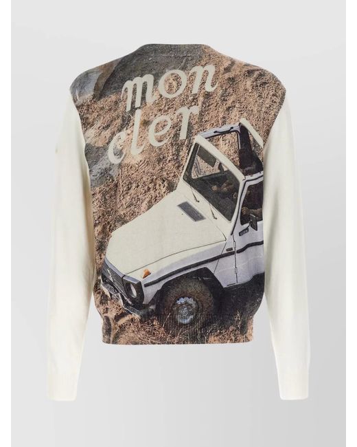 Moncler Genius White Cotton Jumper for men