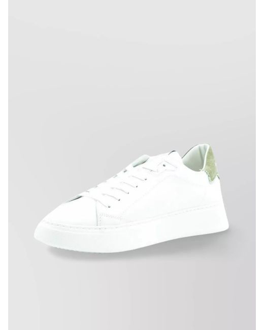 Philippe Model White Leather Low-Top Sneakers for men
