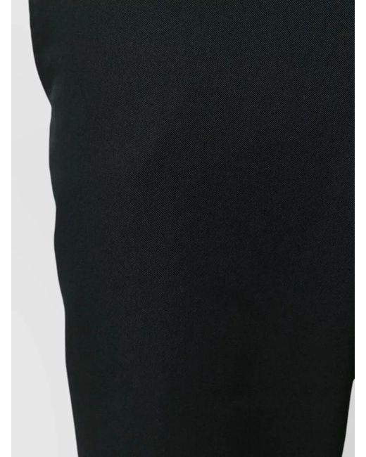 Comme des Garçons Blue Cropped Trousers Belt Loops Pockets Rolled Cuffs