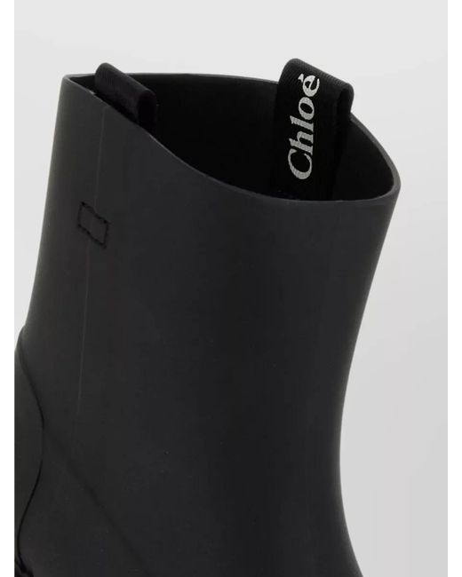 Chloé Black Rubber Rain Boots