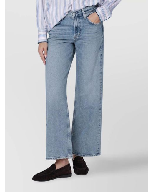 Citizens of Humanity Blue Denim Wide-Leg Trousers