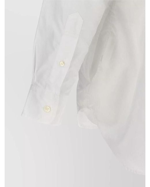Chemise Comme Des Garçons Blanche à Boutons - Taille S, Coupe Slim, Coton 100%
