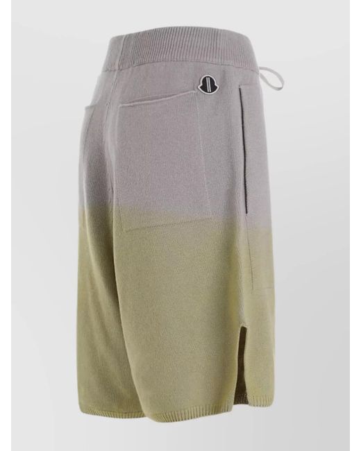 Moncler Gray Cashmere Long Shorts