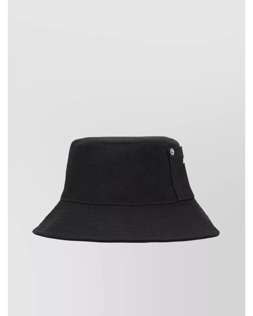 A.P.C. Black Cotton Bucket Hat for men