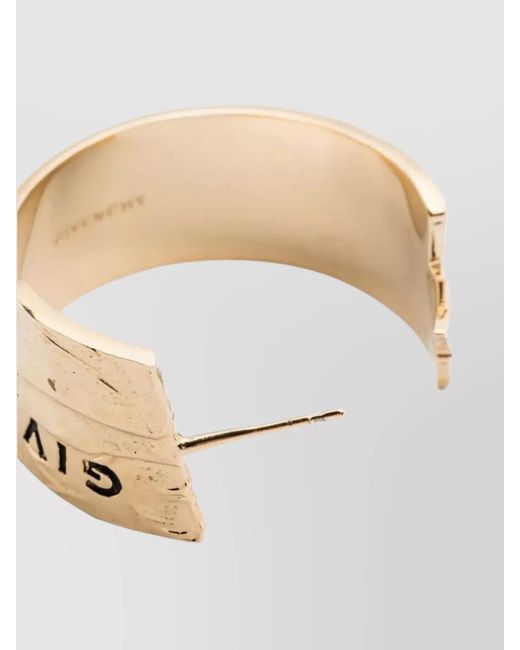 Givenchy Natural Brass Hoop Earrings