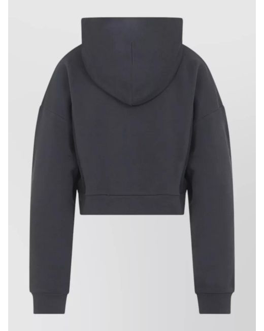 PANGAIA Blue Cotton Cropped Oversized Zip Up Hoodie