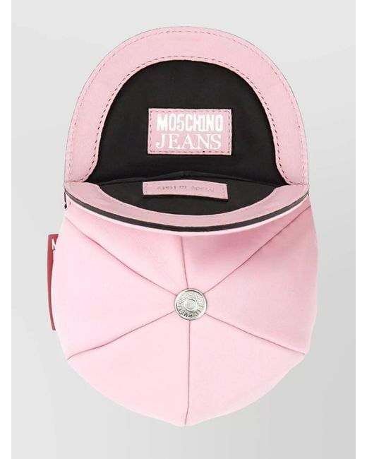 Moschino Pink Leather Mini Crossbody Bag