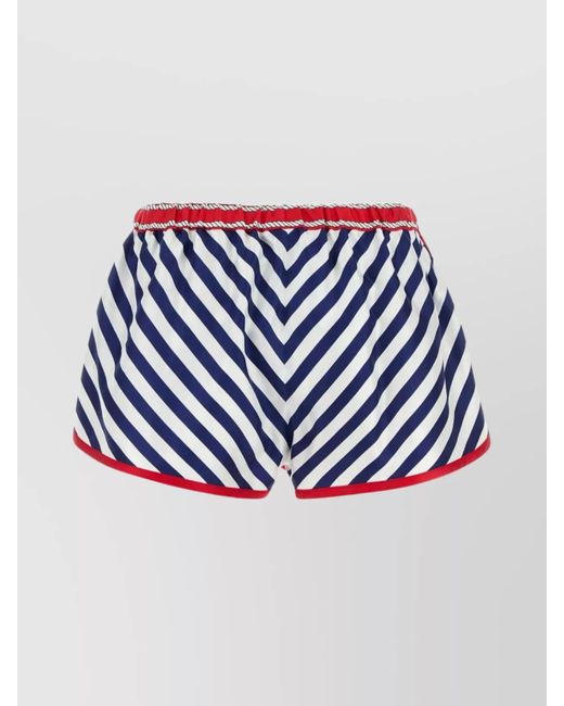 Gucci Blue Silk Printed Shorts