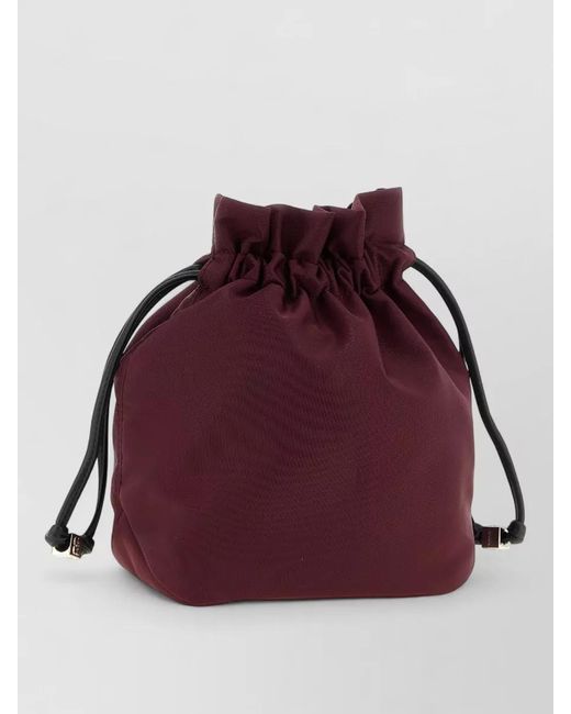 Ganni Red Na Recycled Polyamide Bucket Bag