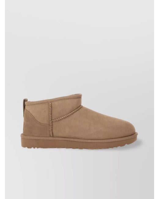 Ugg Multicolor Ankle Boots Round Toe Rubber Sole