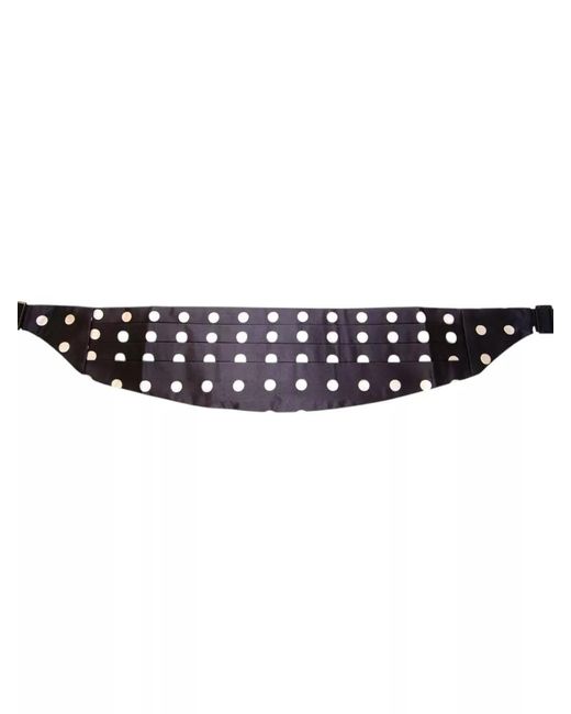 Dolce & Gabbana Blue Silk Polka-Dot Cummerbund for men