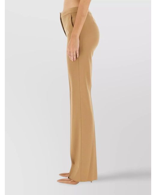 Max Mara Natural Straight-Leg Tailored Trousers