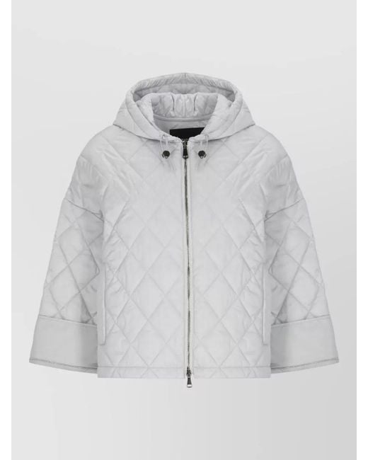 Fabiana Filippi Gray Lightpoint Detail Quilted Jacket