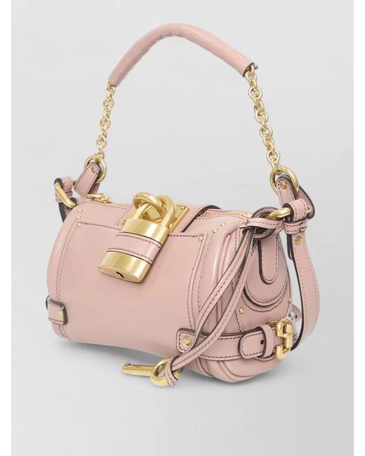 Chloé Pink Paddington Small Shoulder Bag Chain Handle