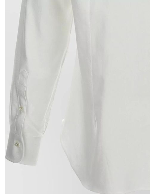 Barba Napoli White Journey Straight Cut Shirt Long Sleeves for men