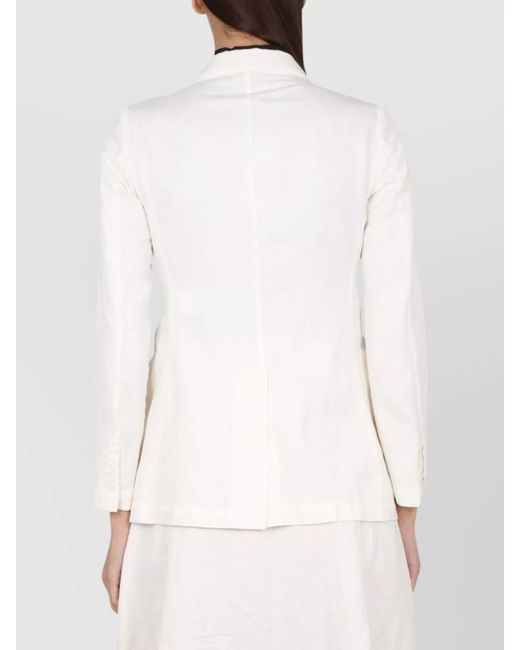 Aspesi White Double-Breasted Blazer