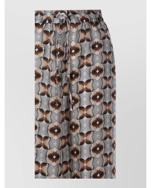 Pierre Louis Mascia Gray Silk Trousers
