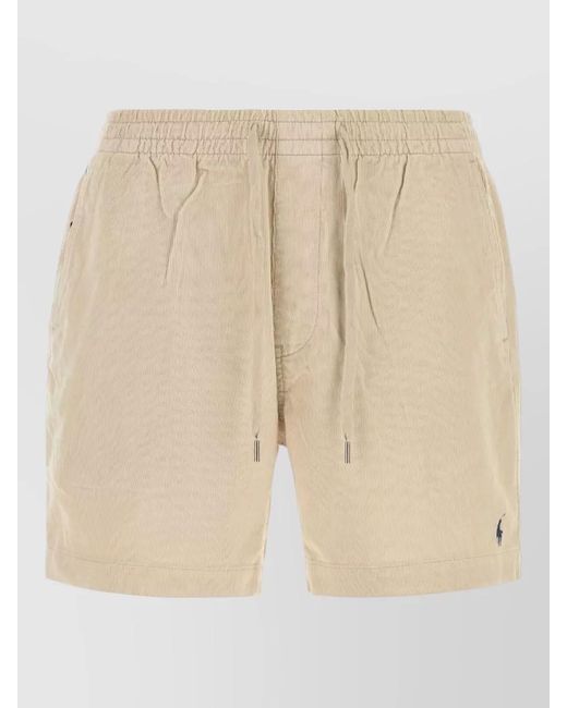 Polo Ralph Lauren Natural Corduroy Bermuda Shorts Side And Back Pockets for men
