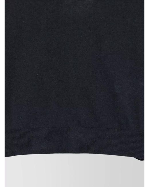 DUNST Blue Linen Cotton Knit T Shirt Round Neck