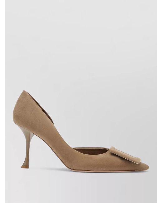 Roger Vivier Brown Leather Pumps