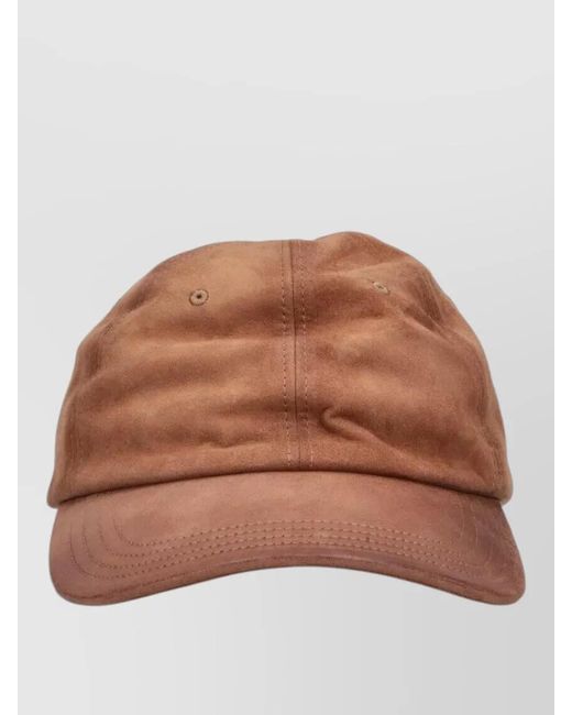 Golden Goose Deluxe Brand Brown Suede Baseball Hat Adjustable Strap Eyelets for men