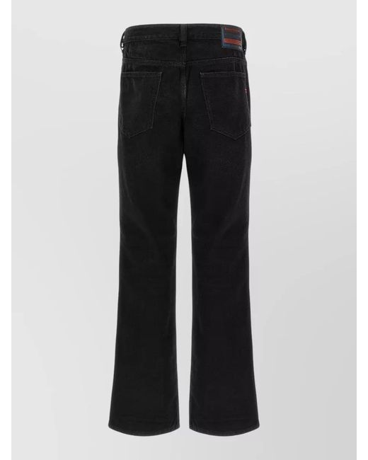 DIESEL Black Cotton Straight-Leg Jeans for men