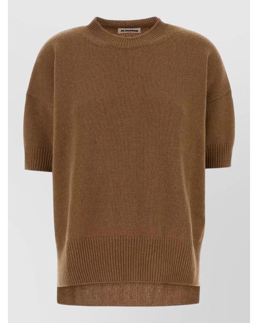Jil Sander Brown Cashmere Sweater