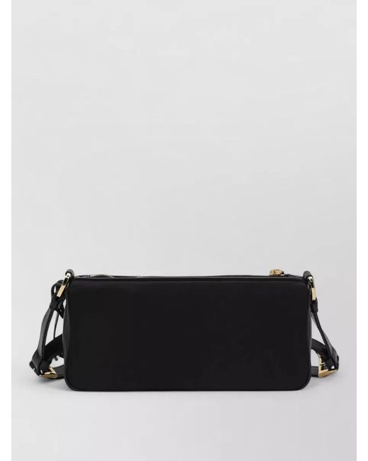Prada Black Crossbody Bag Adjustable Strap Rectangular Shape