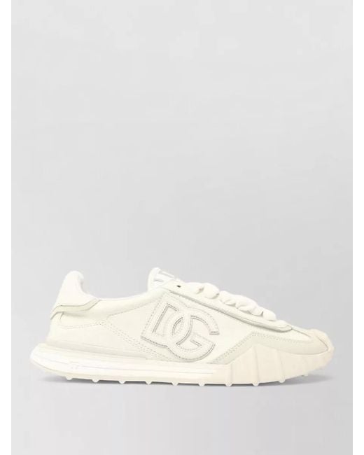 Dolce & Gabbana Natural Calfskin Leather Low-Top Sneakers for men